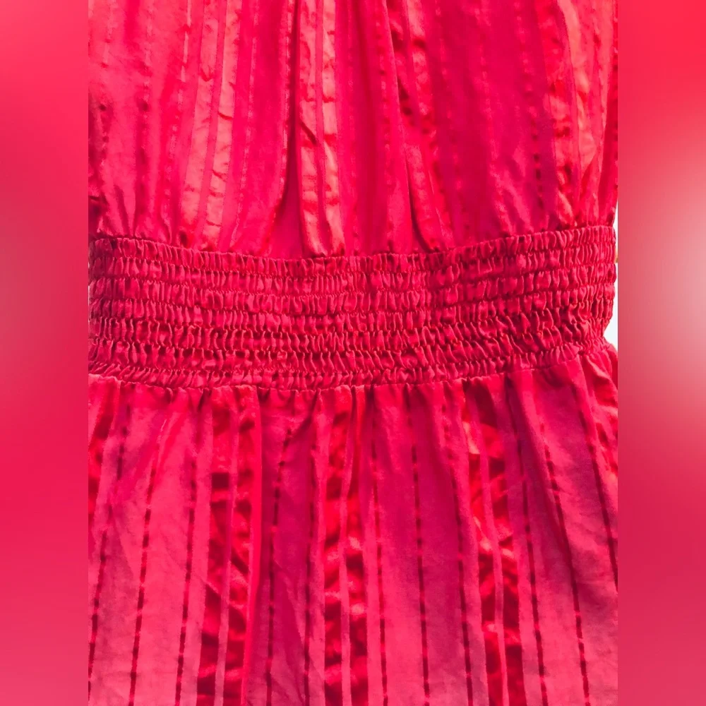 BEBE RED Short Sleeve Button Up Top in Size Medium! - Picture 8 of 16
